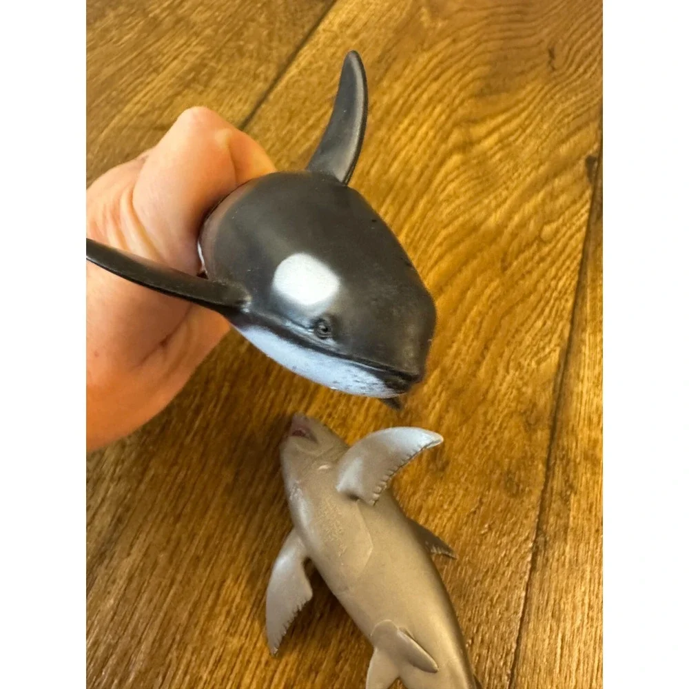 Realistic Animal Ocean Killer Whale Shark Marine Water Life Lot Fish Toy Figures